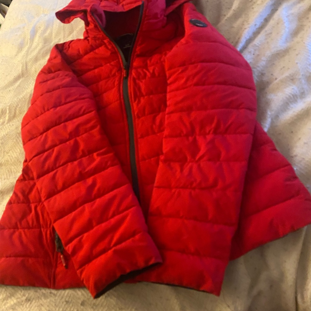 Woman’s Red Puffer Jacket